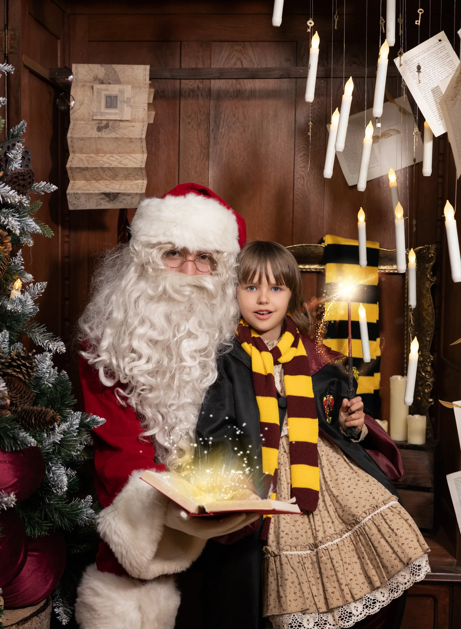 Weihnachtsfotoshooting mit dem Weihnachtsmann